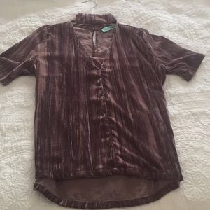 Karlie Lavender Velvet top. Size M